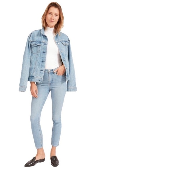 Everlane High Rise Skinny Jeans Light Wash Sz 26 - Picture 1 of 9